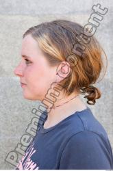 Head Woman White Piercing Casual Average